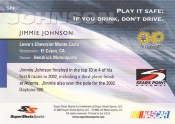 2002 Super Shots CHP Sears Point Raceway #SP4 Jimmie Johnson Back