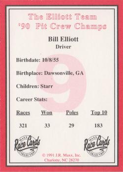 1991 Maxx The Bill Elliott Team #NNO Bill Elliott Back