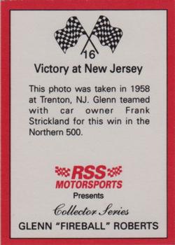 1991 RSS Motorsports Fireball Roberts #16 Fireball Roberts Back