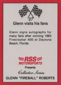 1991 RSS Motorsports Fireball Roberts #27 Fireball Roberts Back