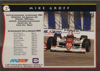 1992 All World Indy - (French) #2 Mike Groff Back