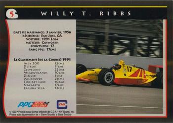 1992 All World Indy - (French) #5 Willy T. Ribbs Back