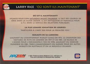 1992 All World Indy - (French) #69 Larry Rice Back