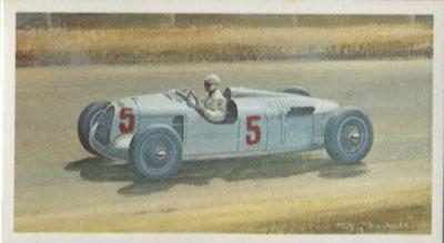 1971 Mobil The Story of Grand Prix Motor Racing #19 B. Rosemeyer Auto-Union 1937 Front