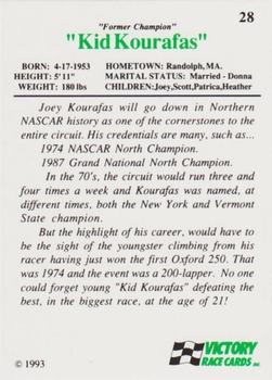 1993 Victory #28 Joey Kourafas Back