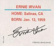 1998 Racing Champions Mini NASCAR #09153-04163 Ernie Irvan Back