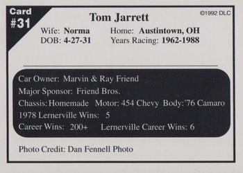 1992 Donny's Lernerville Speedway Part 2 - Silver Edition #31 Tom Jarrett Back