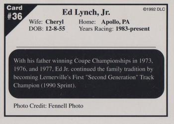 1992 Donny's Lernerville Speedway Part 2 - Silver Edition #36 Ed Lynch, Jr. Back