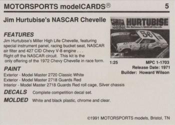 1991 Motorsports Modelcards - Premiere #5 Jim Hurtubise Back