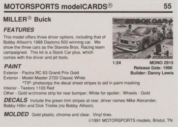 1991 Motorsports Modelcards - Premiere #55 Bobby Allison Back