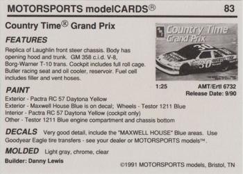 1991 Motorsports Modelcards - Premiere #83 Michael Waltrip Back