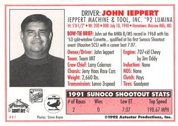 1992 Parts Plus Super Chevy Show #41 John Ieppart Back