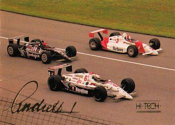 1992 Hi-Tech Mario Andretti #49 Mario Andretti / A.J. Foyt / Rick Mears Front
