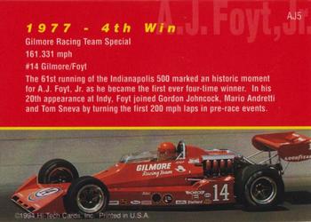 1994 Hi-Tech Indianapolis 500 - A.J. Foyt, Jr. #AJ5 1977 - His Fourth Win Back