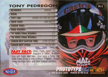 1997 Hi-Tech NHRA - Prototype #PC5 Tony Pedregon Back