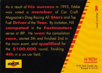 1995 Hi-Tech Pennzoil #29 Eddie Hill Back