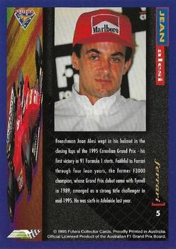 1995 Futera Australian Formula One Grand Prix #5 Jean Alesi Back