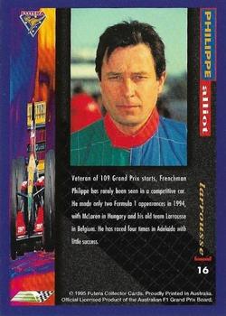1995 Futera Australian Formula One Grand Prix #16 Philippe Alliot Back