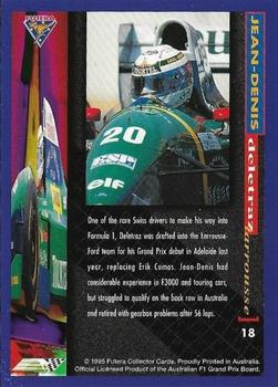 1995 Futera Australian Formula One Grand Prix #18 Jean-Denis Deletraz Back