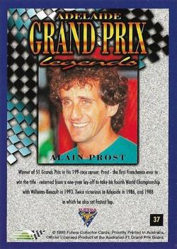 1995 Futera Australian Formula One Grand Prix #37 Alain Prost Back