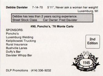 1990 Hot Shots Second Edition #1145 Debbie Davister Back