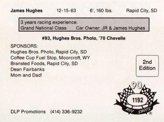 1990 Hot Shots Second Edition #1192 James Hughes Back