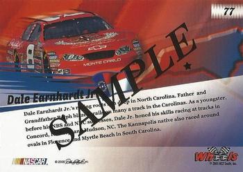 2005 Wheels American Thunder - Beckett Samples #77 Dale Earnhardt Jr. Back