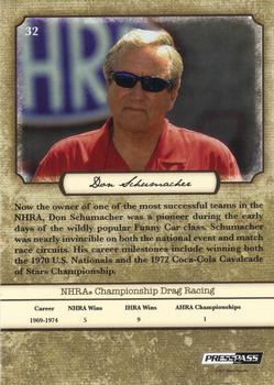 2010 Press Pass Legends - eBay Previews #32 Don Schumacher Back