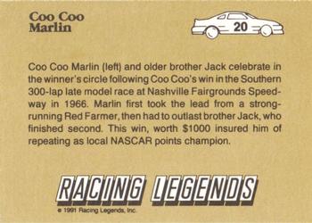 1991 Racing Legends Coo Coo Marlin #20 Coo Coo Marlin Back