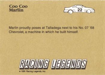 1991 Racing Legends Coo Coo Marlin #22 Coo Coo Marlin Back