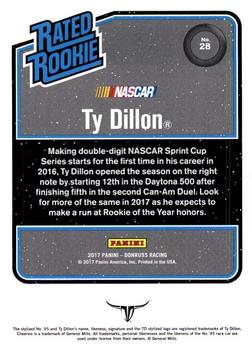 2017 Donruss #28 Ty Dillon Back