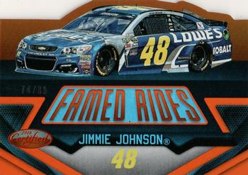 2016 Panini Certified - Famed Rides Mirror Orange #FR7 Jimmie Johnson Front