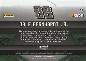 2016 Panini Certified - Famed Rides Mirror Silver #FR1 Dale Earnhardt Jr. Back