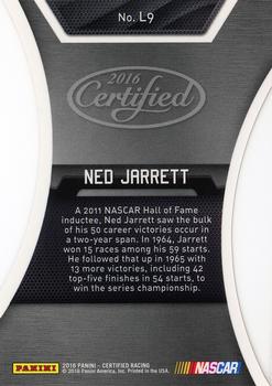 2016 Panini Certified - Legends Mirror Blue #L9 Ned Jarrett Back