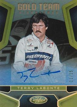 2016 Panini Certified - Gold Team Signatures Mirror Gold #GT-TL Terry Labonte Front