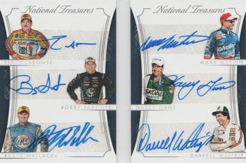2016 Panini National Treasures - Six Signature Booklets #LEGEND Bobby Labonte / Mark Martin / Rusty Wallace / Terry Labonte / Darrell Waltrip / Harry Gant Front