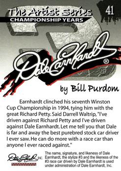 2002 Dale Earnhardt The Artist Series #41 Dale Earnhardt Back