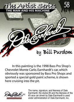 2002 Dale Earnhardt The Artist Series #58 Dale Earnhardt's Car Back