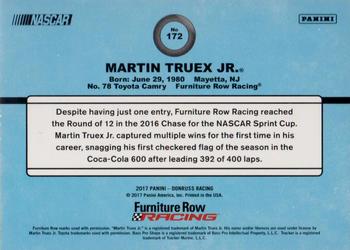 2017 Donruss - Blue Foil #172 Martin Truex Jr. Back
