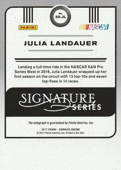 2017 Donruss - Signature Series #SS-JL Julia Landauer Back