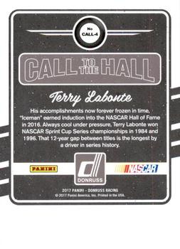 2017 Donruss - Call to the Hall #CALL-4 Terry Labonte Back