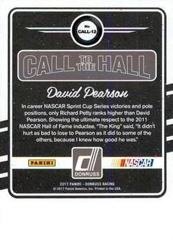 2017 Donruss - Call to the Hall Cracked Ice #CALL-12 David Pearson Back