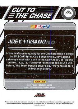 2017 Donruss - Cut to the Chase #CC9 Joey Logano Back