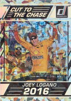 2017 Donruss - Cut to the Chase Cracked Ice #CC6 Joey Logano Front
