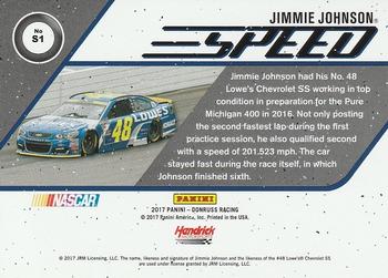 2017 Donruss - Speed #S1 Jimmie Johnson Back