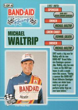 1997 Press Pass Band-Aid #1 Michael Waltrip Back