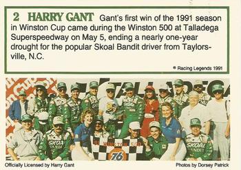 1991 Racing Legends Harry Gant #2 Harry Gant Back