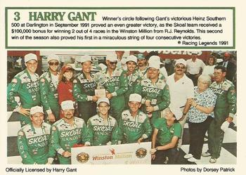 1991 Racing Legends Harry Gant #3 Harry Gant Back
