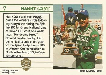 1991 Racing Legends Harry Gant #7 Harry Gant Back