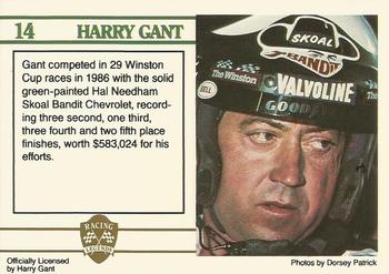1991 Racing Legends Harry Gant #14 Harry Gant Back